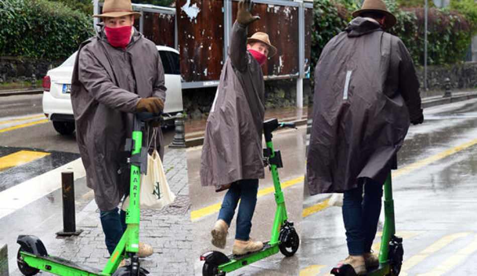 Elektrikli scooter kullanan Sinan Albayrak’tan güldüren uyarı!