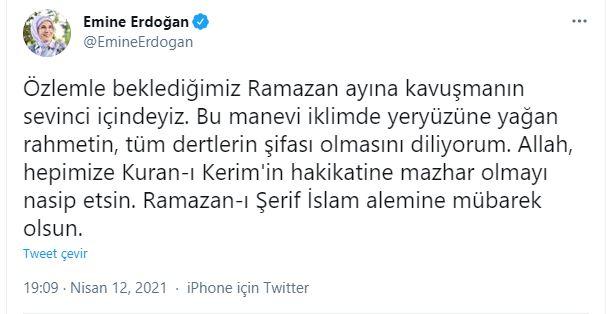 Emine Erdoğan'dan ramazan paylaşımı!