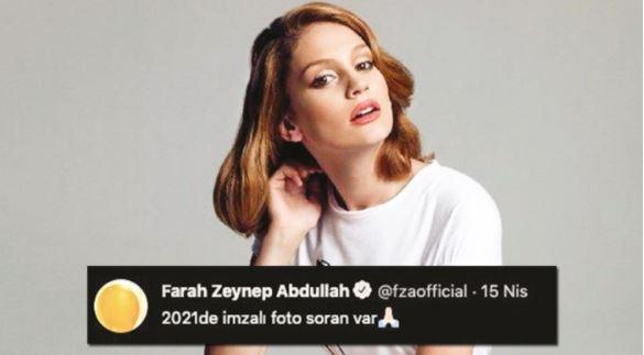 Farah Zeynep Abdullah'ın imzalı fotoğraf tribi!