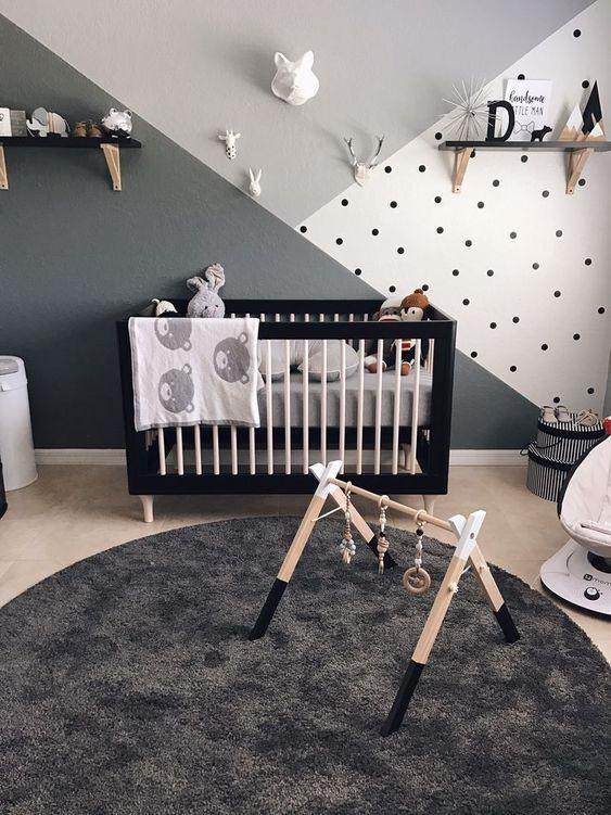 Modern erkek bebek odası dekorasyonu