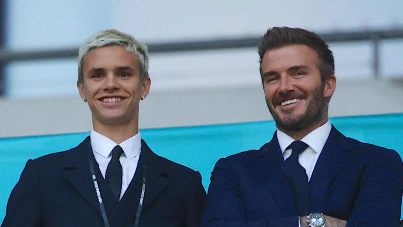 Romeo Beckham ve babası David Beckham