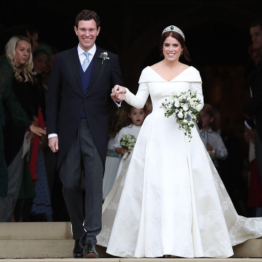 Prenses Eugenie eşi Jack Brooksbank düğünden kareler