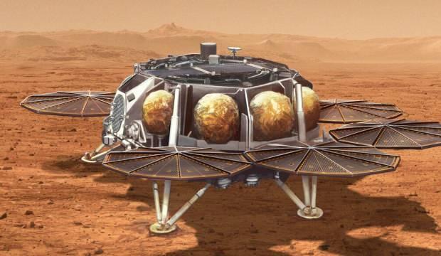 Mars'ta toplanan örnekleri getirecek aracın konsept çizimi