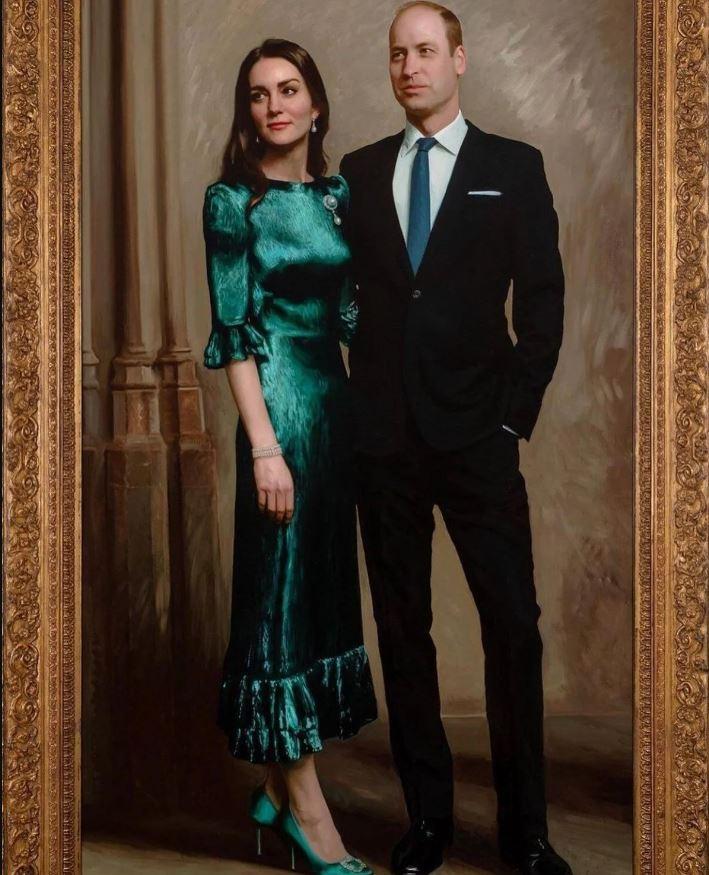 Prens William ve Kate Middletonın portresi