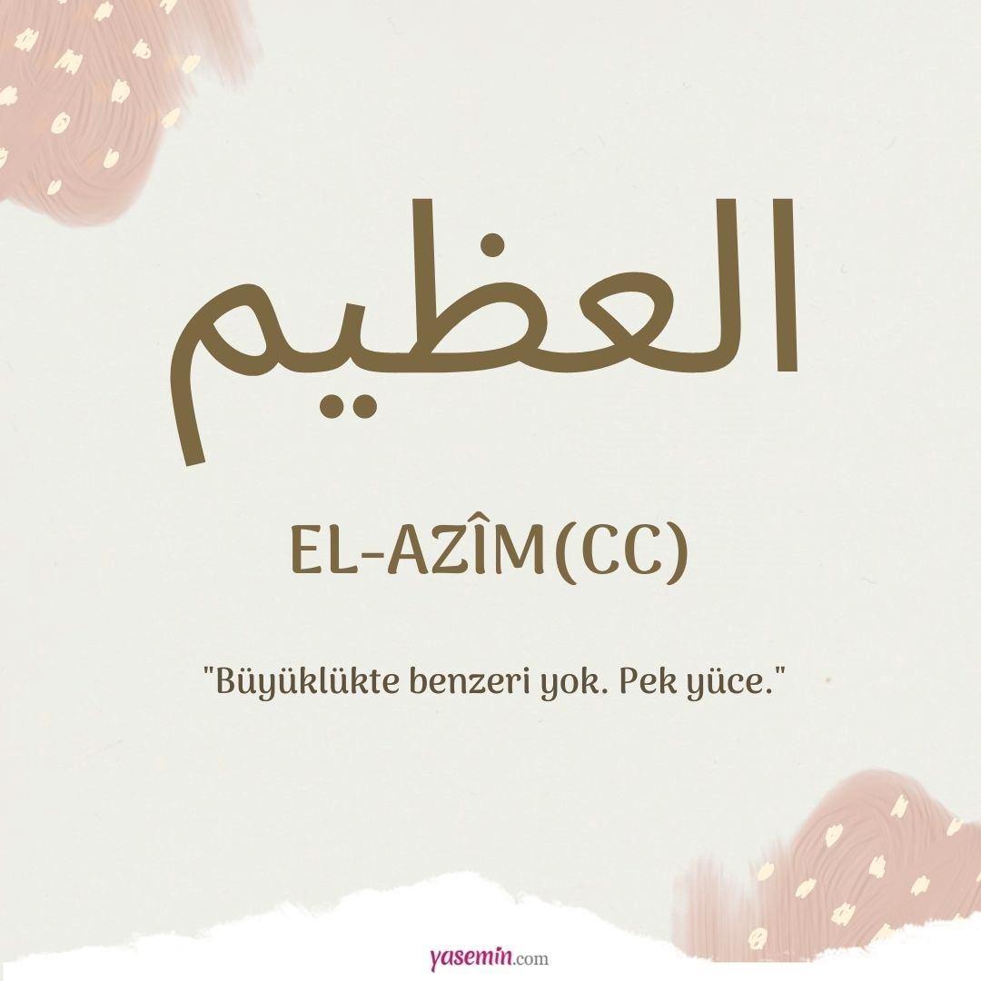 El-Azim ismi