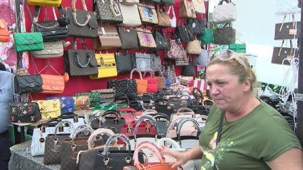 bakırköy pazarında taklit çantalar orijinalinden ayırt edilemiyor