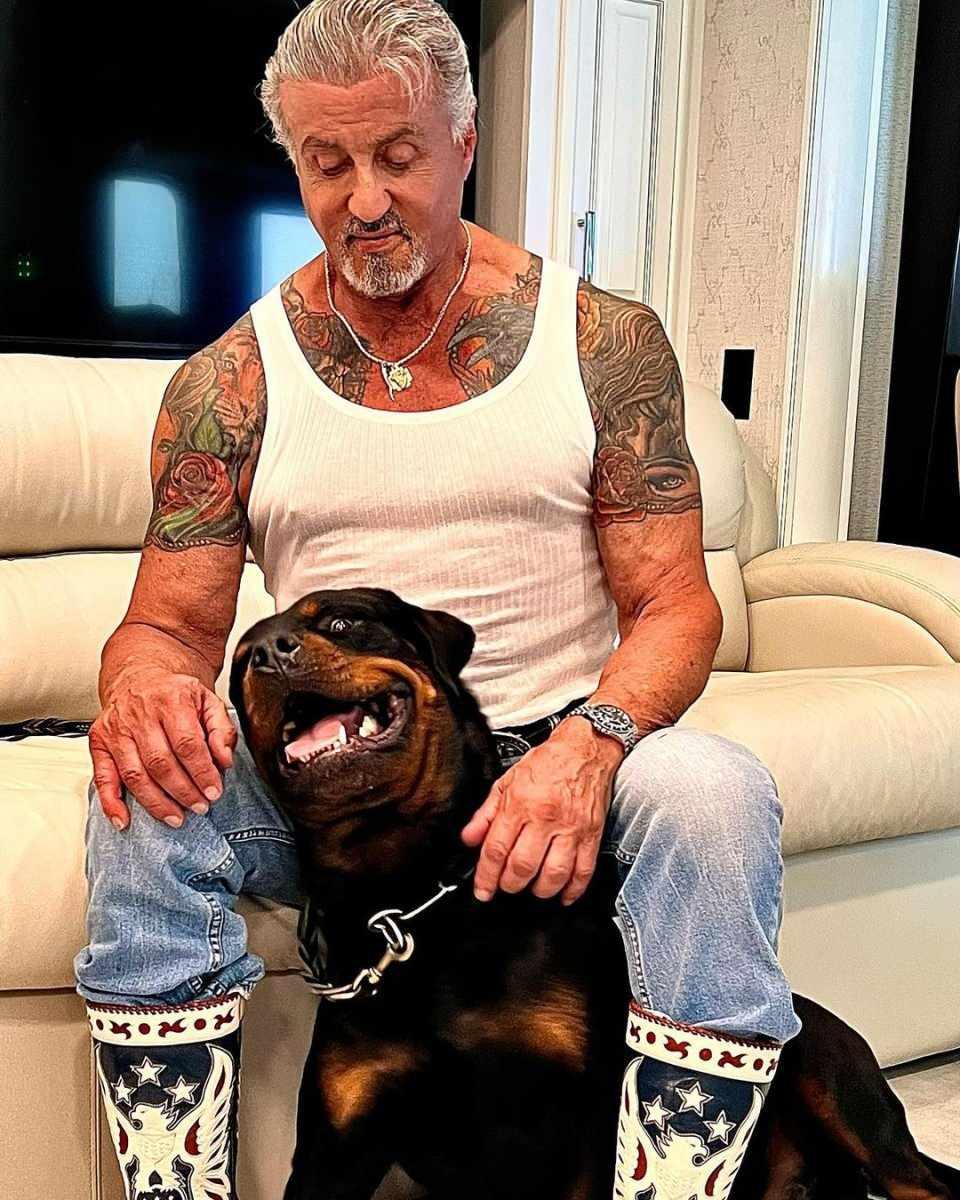 Sylvester Stallone ve köpeği