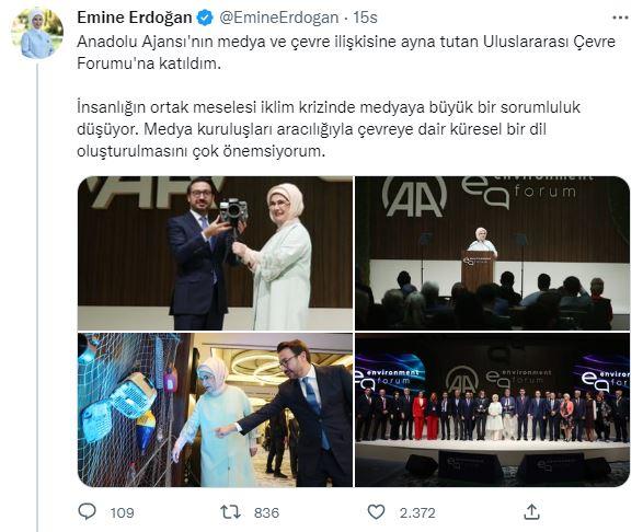 Emine Erdoğan programa dair paylaşım yaptı