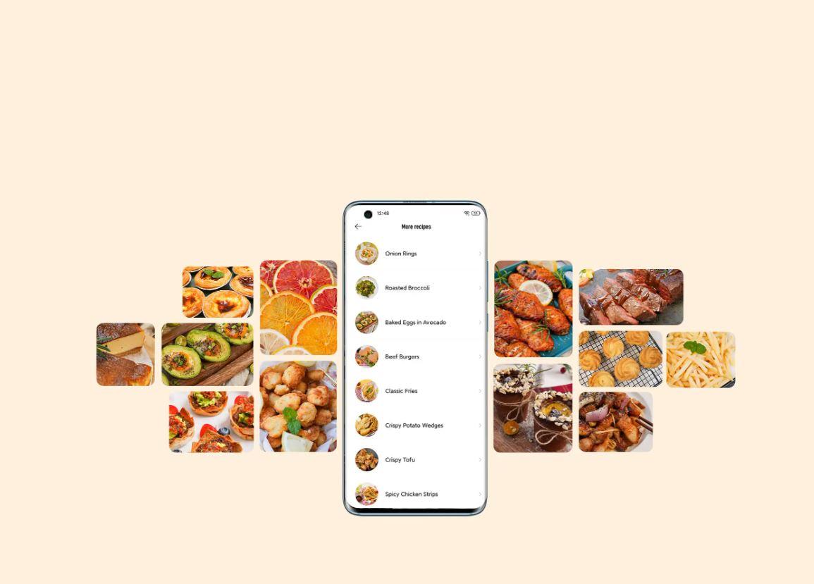 Xiaomi Mi Smart Air Fryer akıllı tarif özelliği 