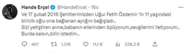 Hande Erçel twitter