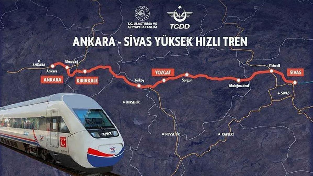Ankara-Sivas Yüksek Süratli Tren sınırı açıldı mı? Ankara Sivas ortası YHT ile kaç saat ?
