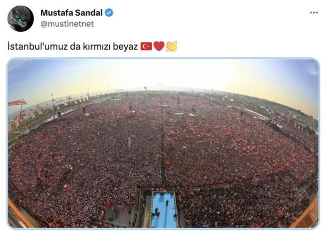 Mustafa Sandal’dan büyük gaf! AK Parti mitingini CHP diye paylaştı rezil oldu