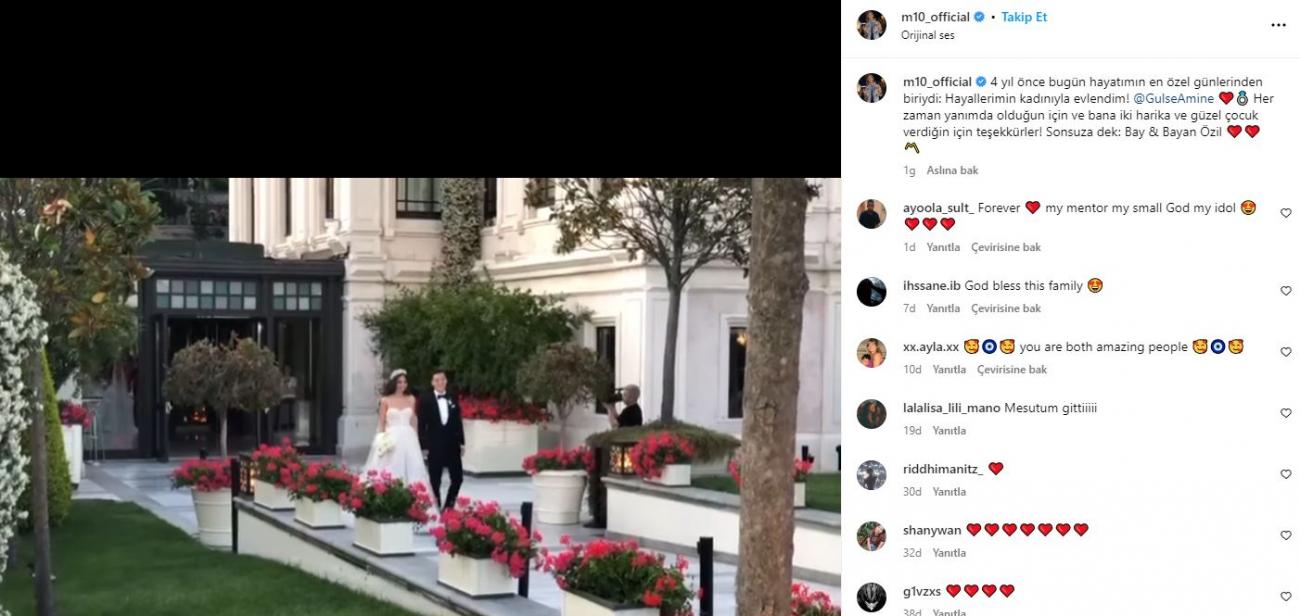 Mesut Özil evlilik yıl dönümü