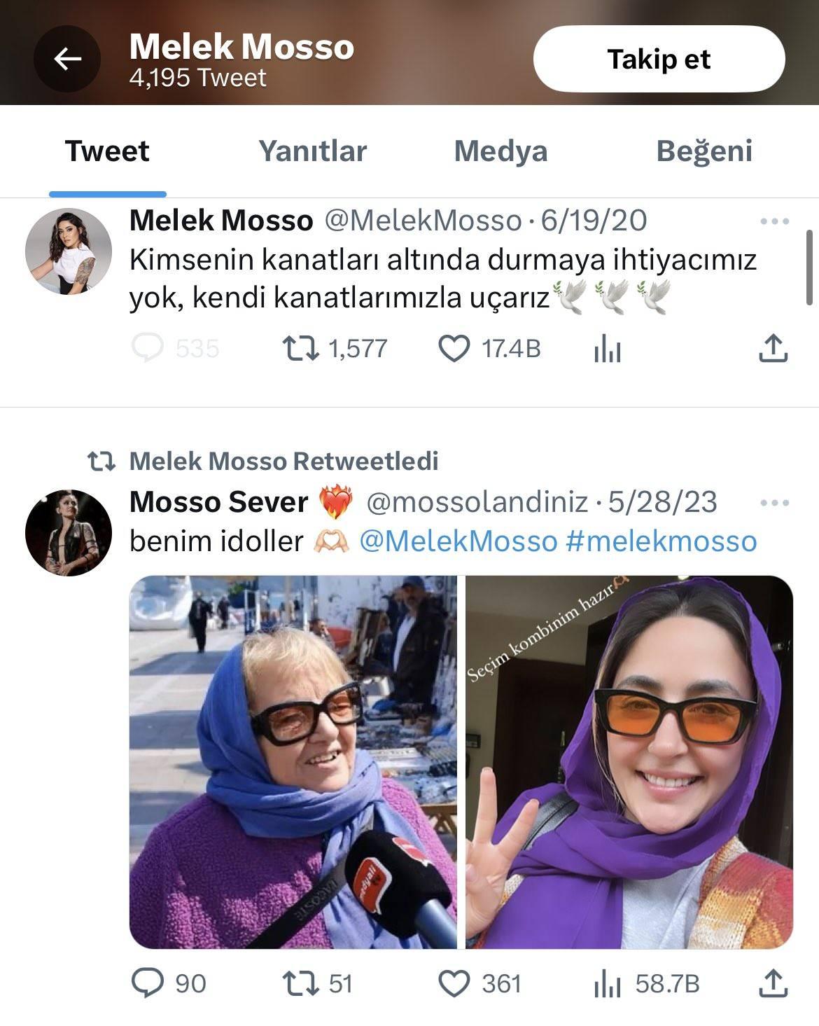 Melek Mosso AK Partili kadınlara küfreden CHPli kadını idol edindi