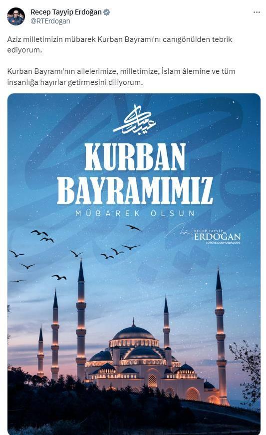 Recep Tayyip Erdoğan sosyal medya paylaşımı