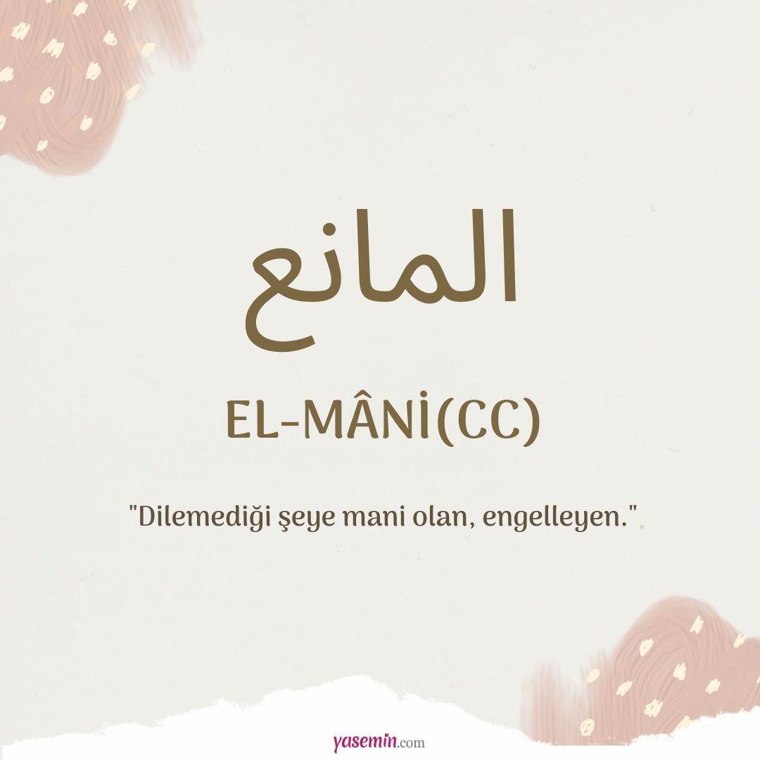 El-Mani (c.c) ne demek?