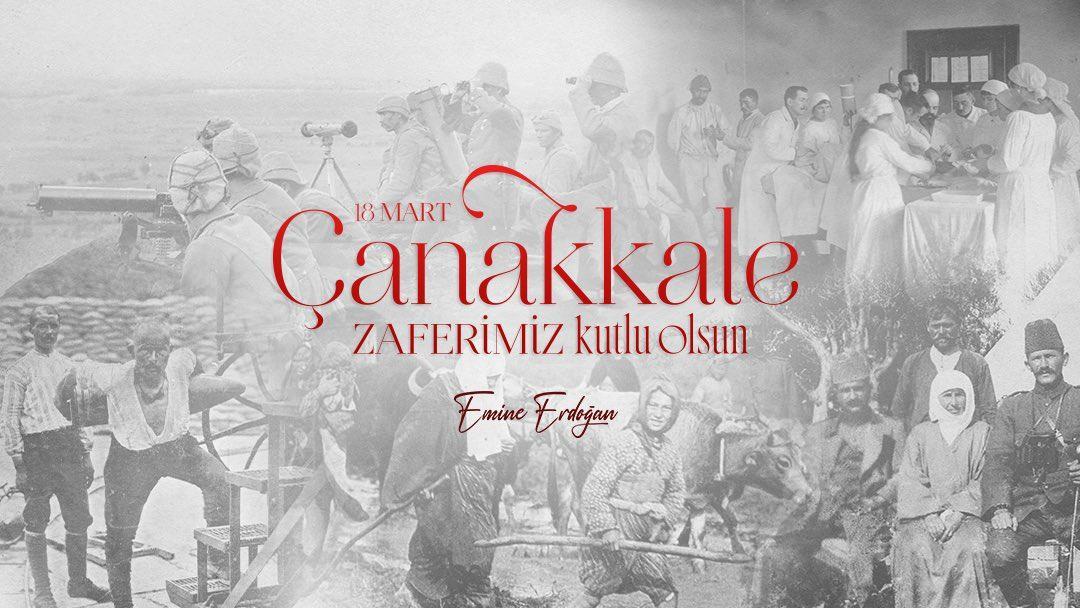Emine Erdoğan 18 Mart Çanakkale Zaferi yıl dönümü