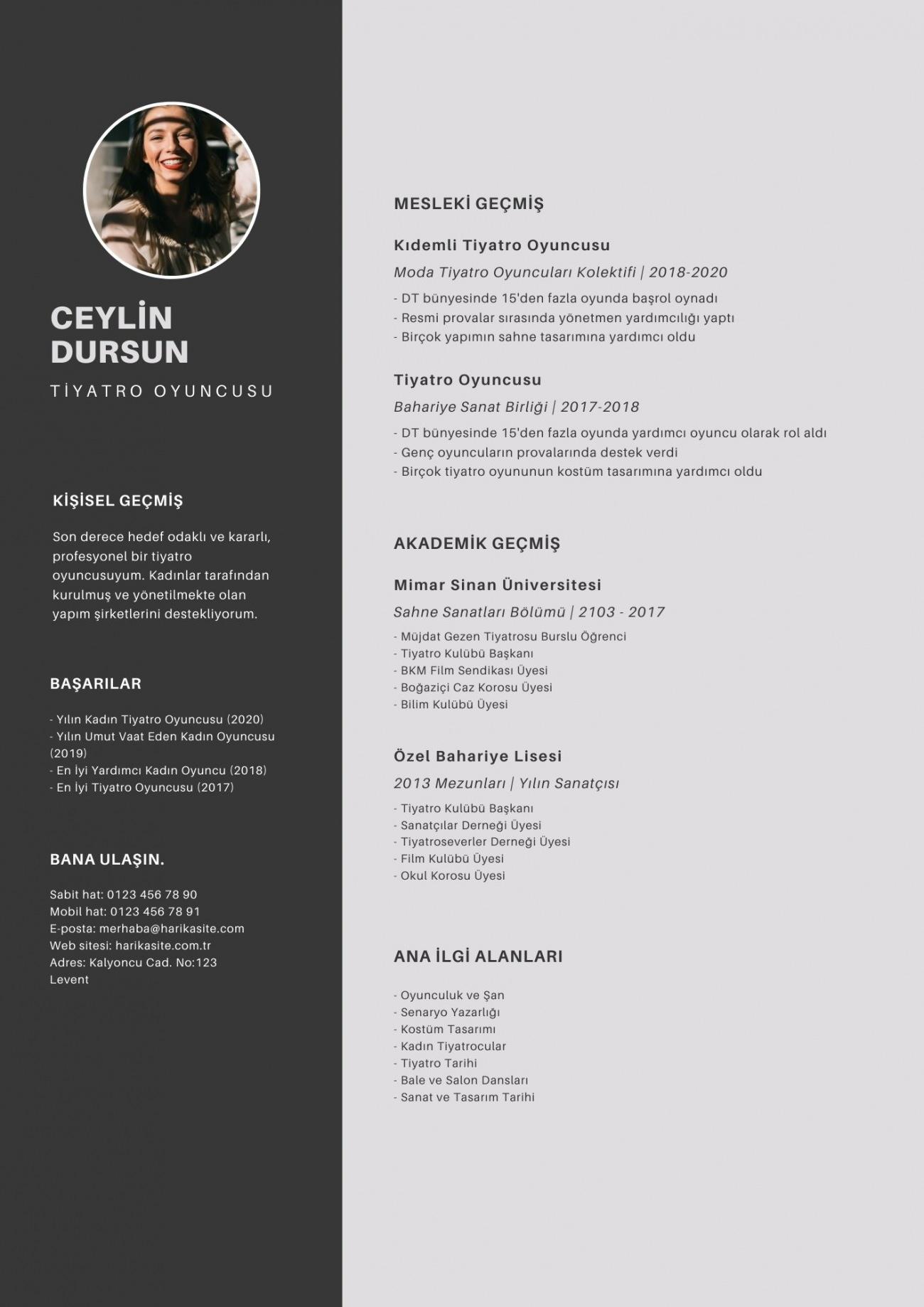 etkili cv örneği