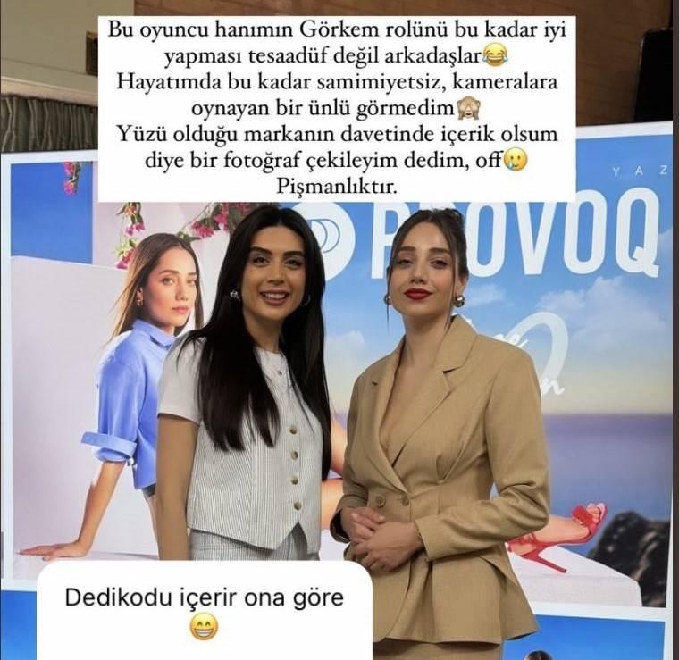 Özge Özacar hakkında yapılan paylaşım