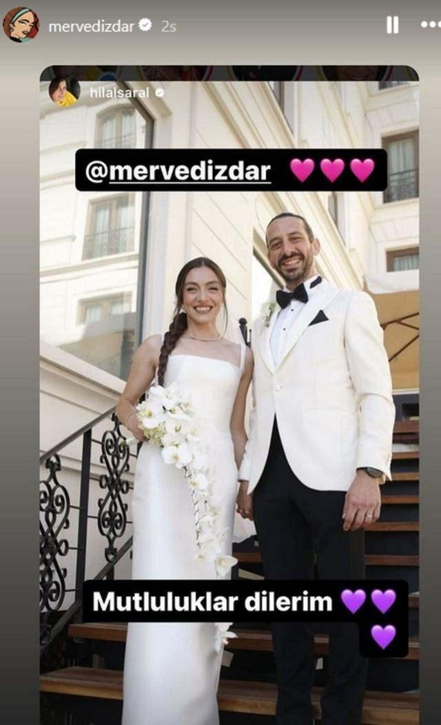 Oyuncu Merve Dizdar ve Cihan Ayger evlendi!