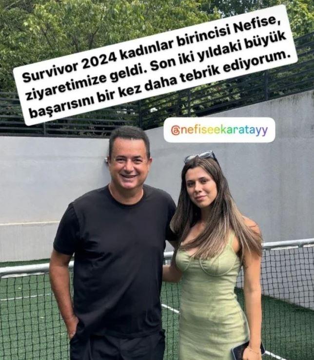 Acun Ilıcalı'ya büyük sürpriz! Survivor Nefise ziyarete gitti