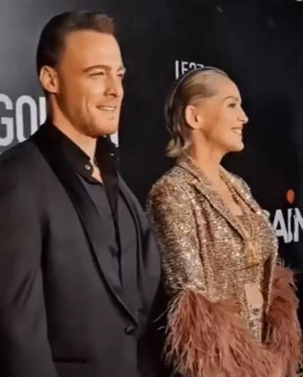 Kurtlar Vadisi'nin efsanesi Sharon Stone ile Kerem Bursin aynı karede! Büşra Pekin sönük kaldı