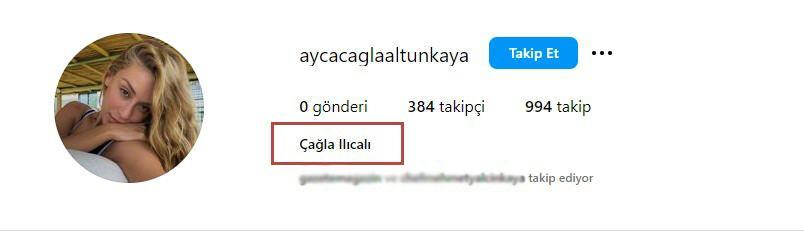 Ayça Çağla Altunkaya soyadını değiştirdi