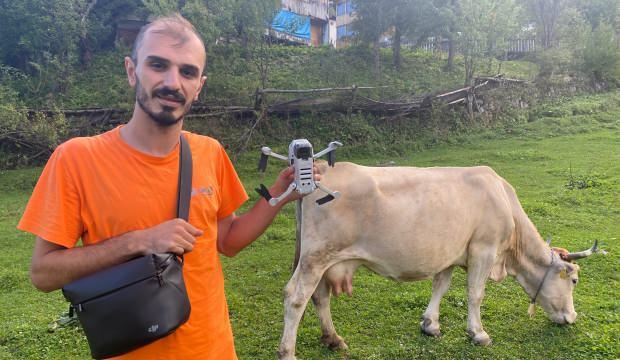 Karadeniz aklı şaşırtmadı: Sıra dışı bir yöntemle çobanlık yapıyor