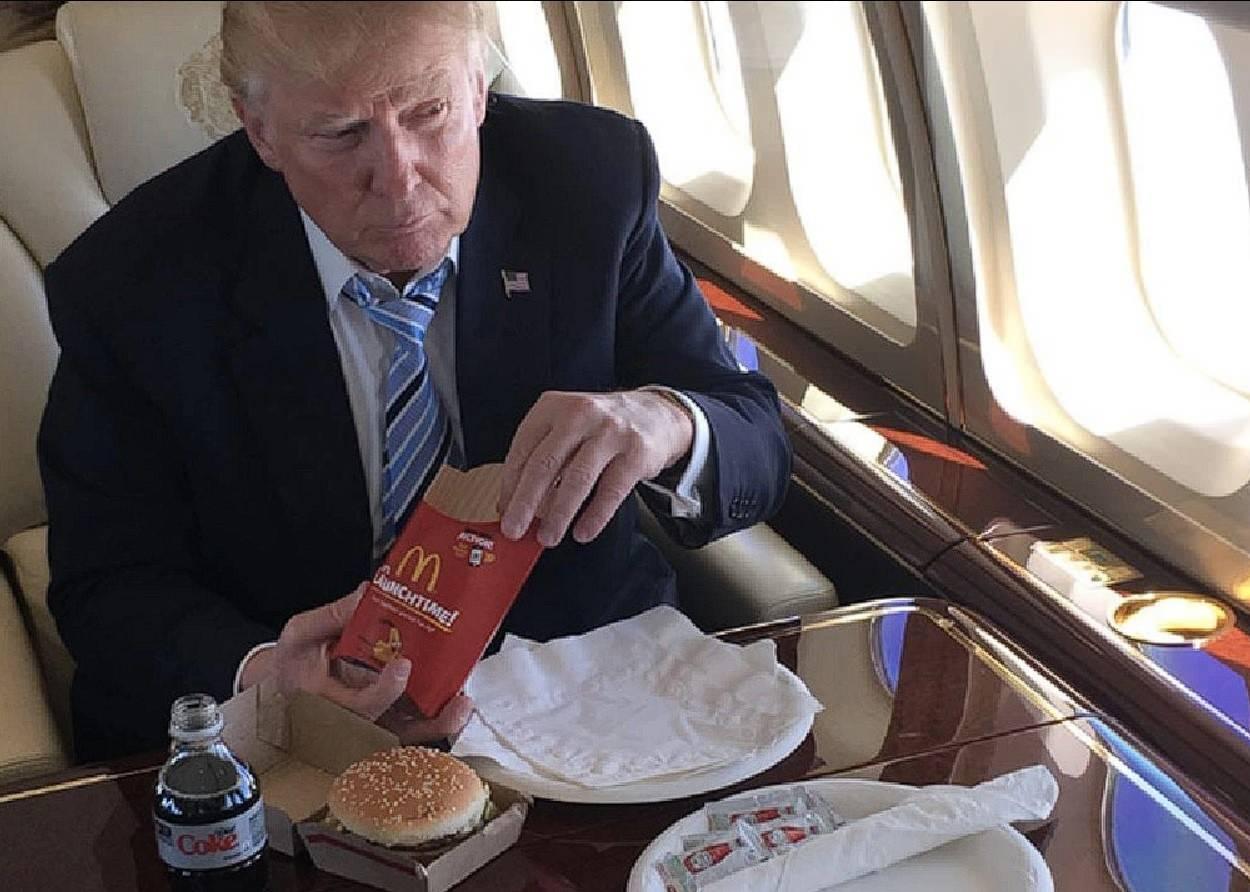 Trump sağlıksız beslenme alışkanlıklarıyla dikkat çekiyor