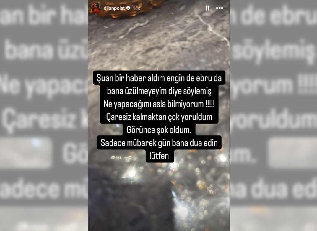 Dilan Polatın sosyal medya gönderisi