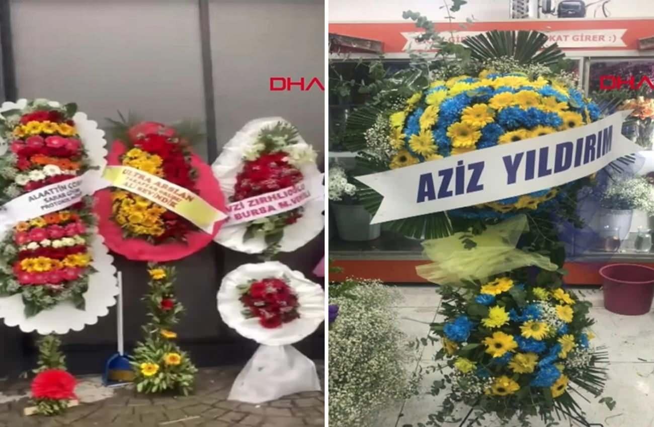 Sipariş edilen çelenkler
