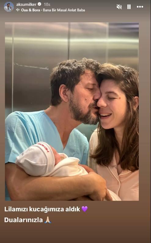 İlker Aksum eşi Dilay Ekmekçioğlu ve kızı Lila