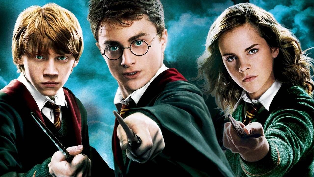 Harry Potter oyuncuları Rupert Grint Daniel Radcliffe ve Emma Watson 