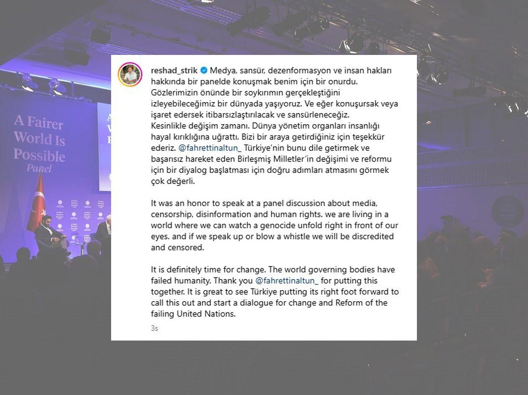 Reshad Strik tarafından yapılan paylaşım