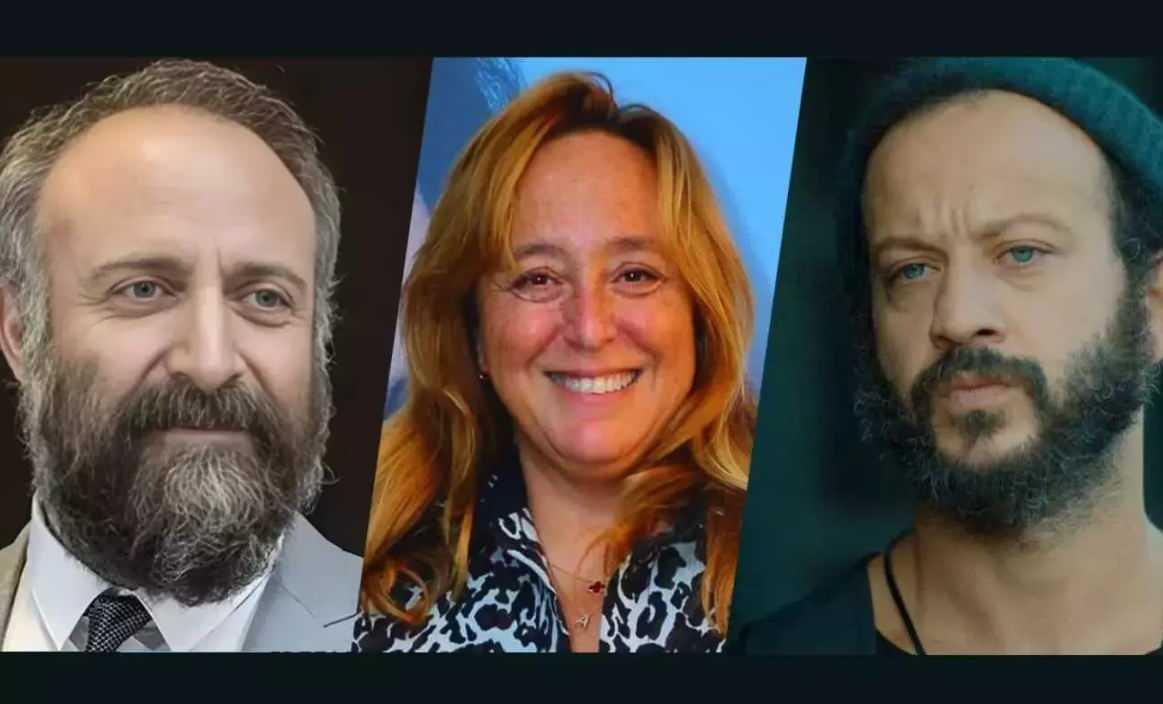 Halit Ergenç  Ayşe Barım ve Rıza Kocaoğlu 