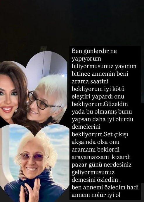 Aslı Hünel ve vefat eden annesi Şükran Hünel