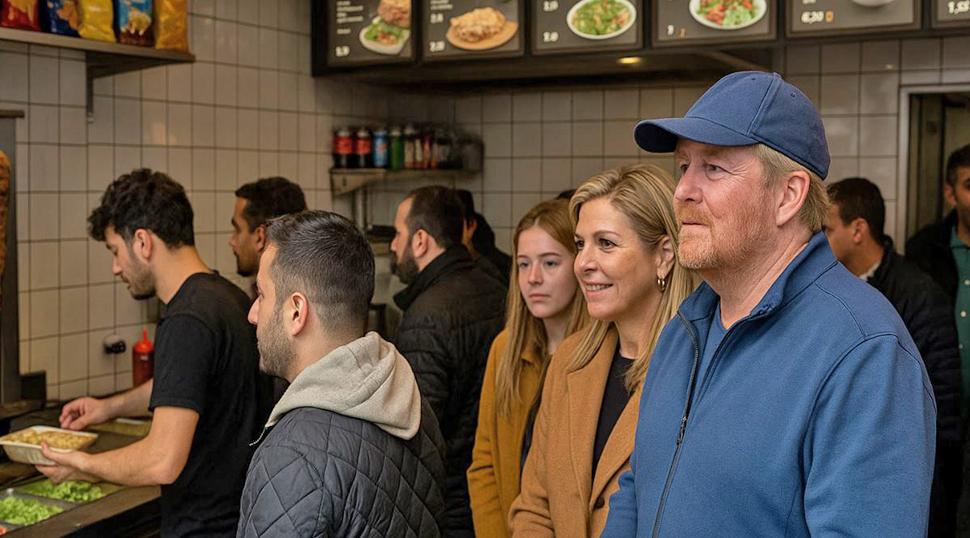 Hollanda Kralı ve ailesi dönercide