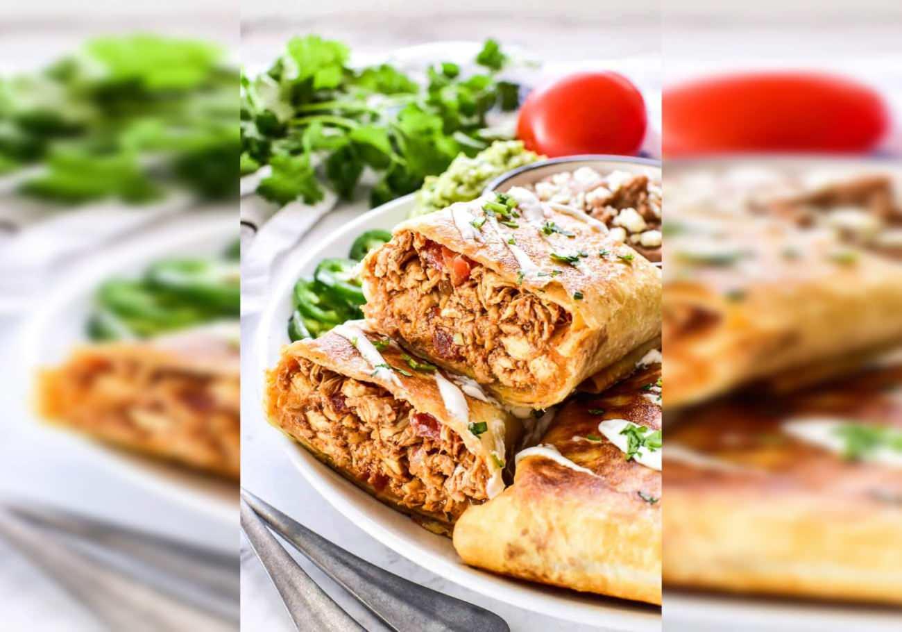 Dilimlenmiş chimichanga