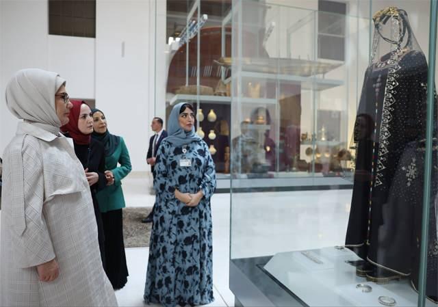 Emine Erdoğanın müze ziyareti sırasında çekilen fotoğraflar