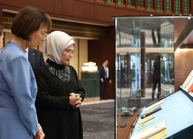 Cumhurbaşkanı Recep Tayyip Erdoğanın eşi Emine Erdoğan ve Almanya Başbakanı Friedrich Merz