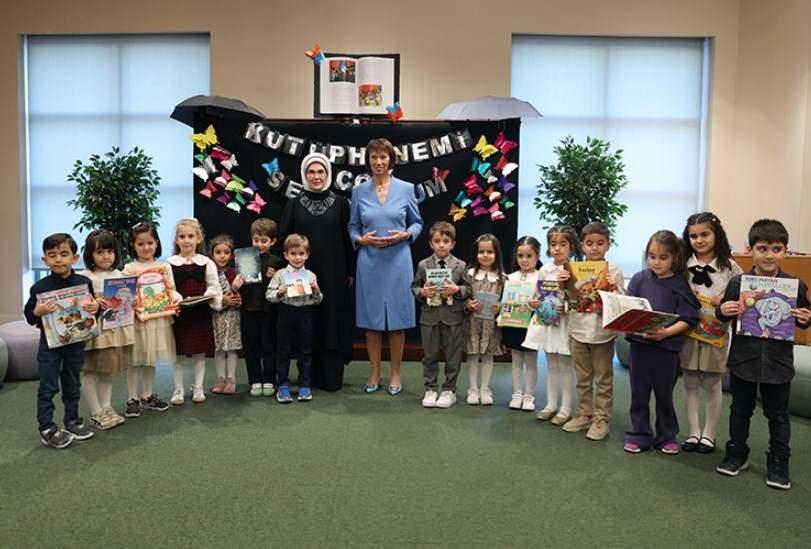 Cumhurbaşkanı Recep Tayyip Erdoğanın eşi Emine Erdoğan ve Almanya Başbakanı Friedrich Merz