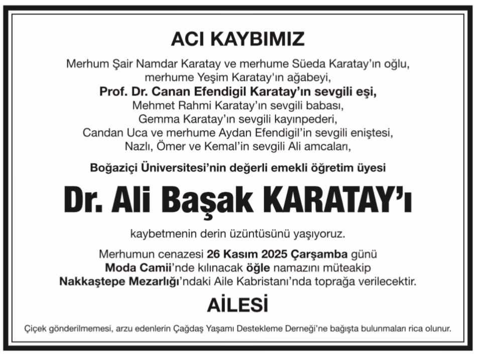 Karatay ailesinin paylaşımı