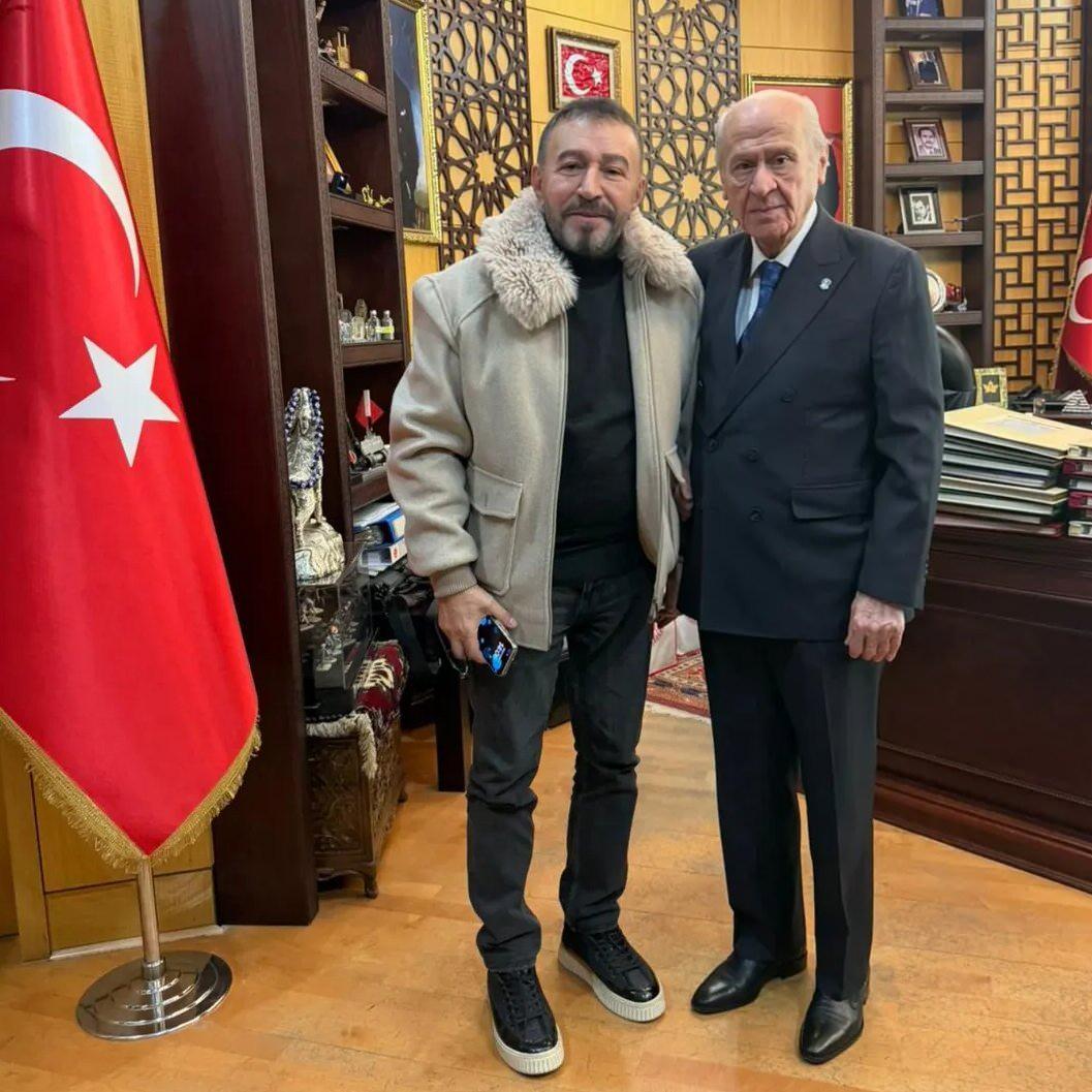 Milliyetçi Hareket Partisi (MHP) Genel Başkanı Devlet Bahçeli ve Mustafa Topaloğlu