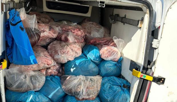 Tekirdağ'da 2 ton kaçak sakatat ele geçirildi