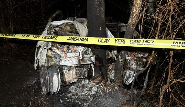 Karabük'te korkunç kaza: Genç sürücü yanarak öldü!