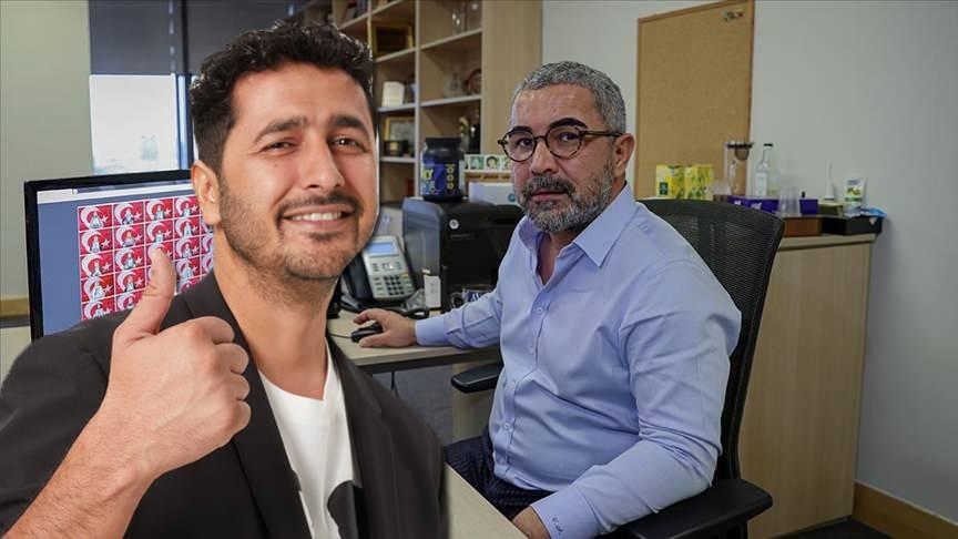 Gazeteci Veyis Ateş ve İngilizce öğretmeni Taner Çağlı