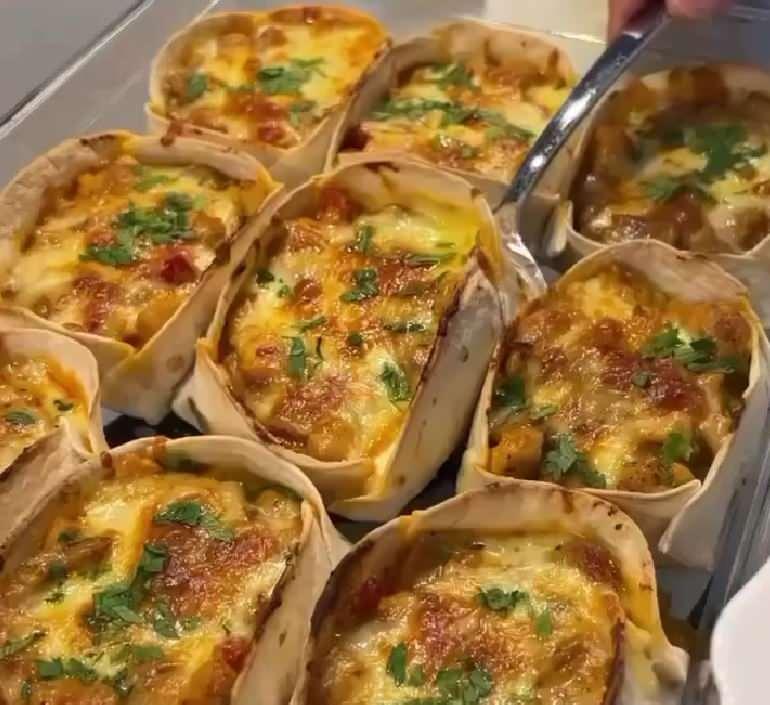 Tavuklu lavaş çanak tarifi görseli