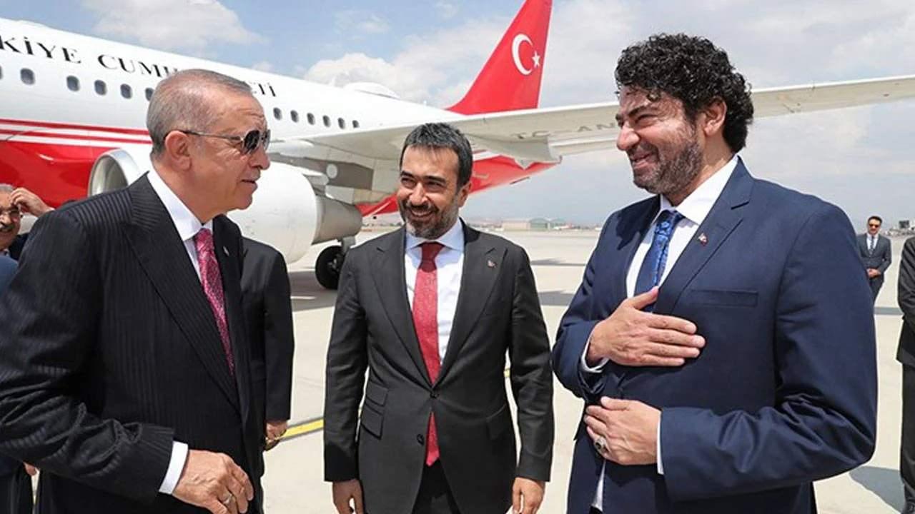 Cumhurbaşkanı Erdoğan ve Hakan Taşıyan havalimanında