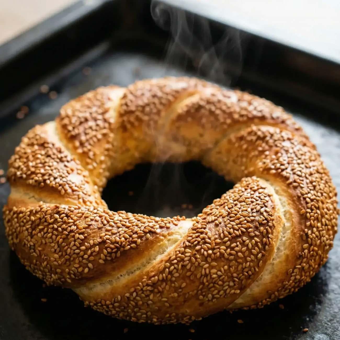 Fırından yeni çıkmış simit