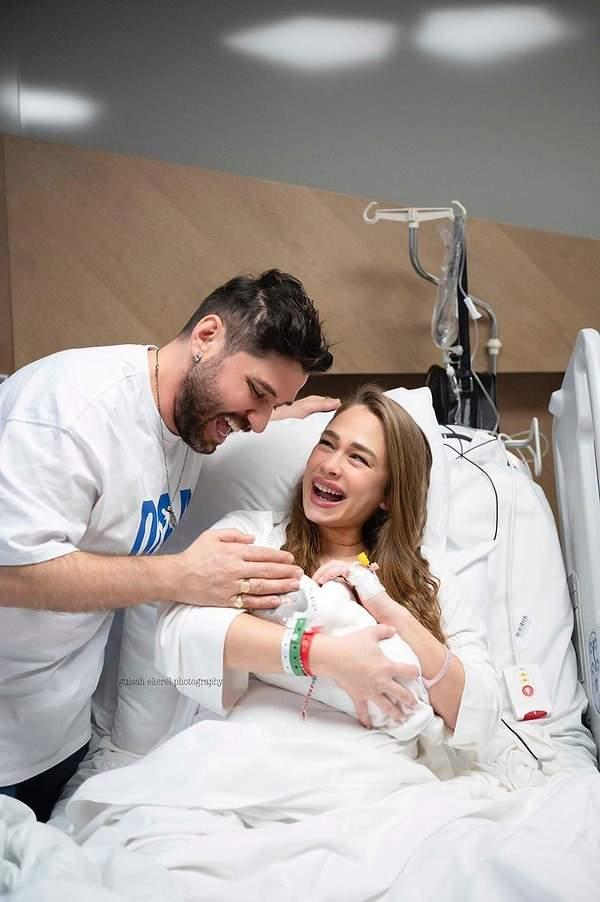 Begüm Öner ve Ceyhun Fersoy çiftinin bebekleriyle sosyal medya paylaşımı